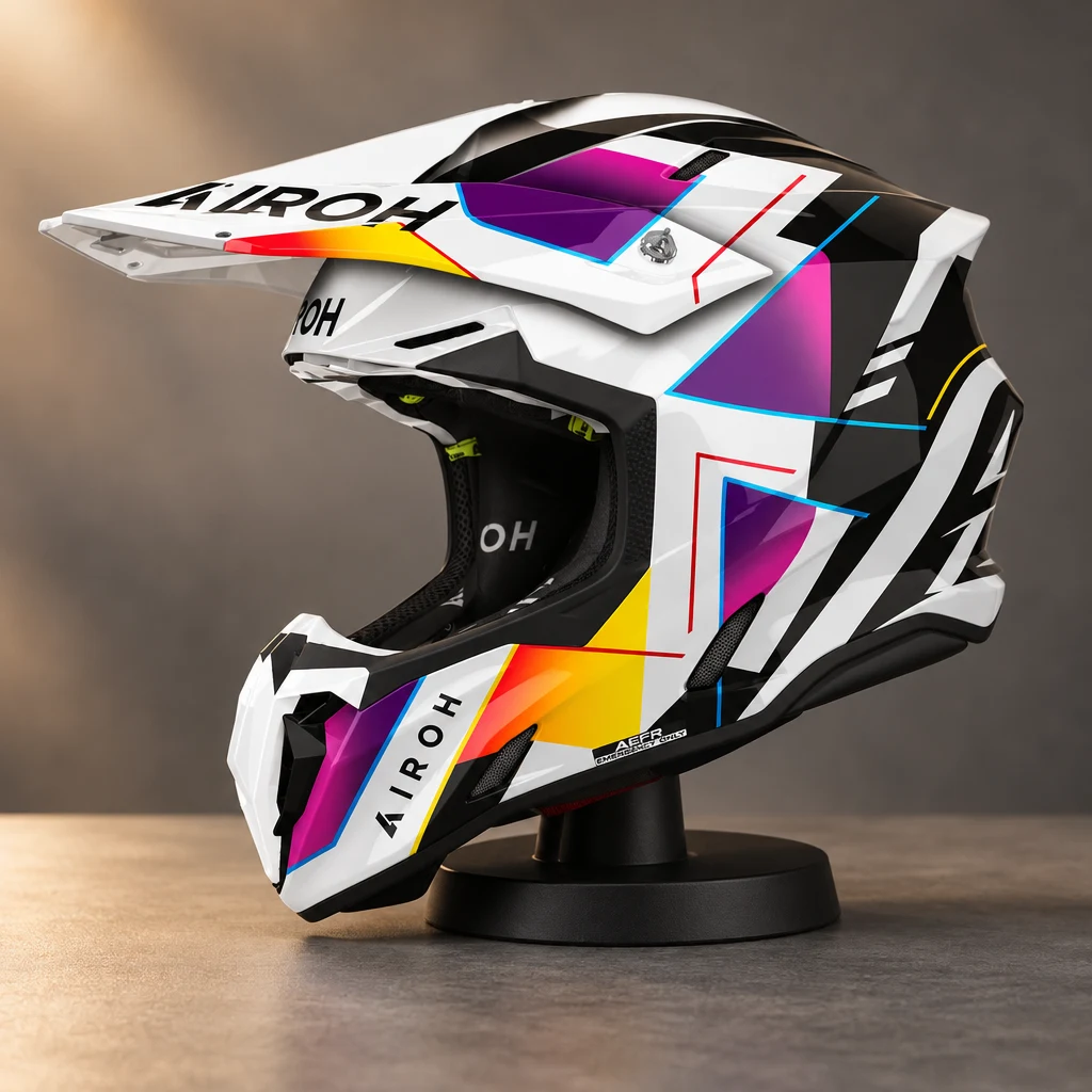 AIROH Motocross Sisak Twist 3 Szivárvány