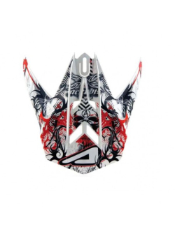 ACERBIS REPLACEMENT VISOR GHEGNA - WHITE/RED AC 0015906.239