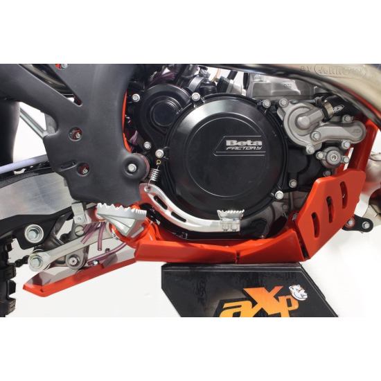 HDPE XTREM 8MM SKID PLATE & LINKAGE GUARD RED BETA 250RR 300 #1