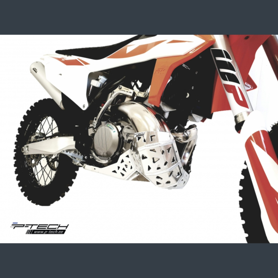 P-TECH Skid plate with exhaust & linkage guard for KTM Husqv #4