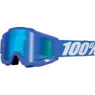 100% ACCURI REFLEX BLUE OFFROAD GOGGLE W/ MIRROR BLUE LENS 50210-002-02