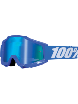 100% ACCURI REFLEX BLUE OFFROAD GOGGLE W/ MIRROR BLUE LENS 50210-002-02