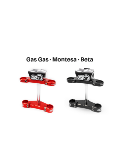 S3 Yokes Aluminium Set Gas Gas/Montesa/Beta 39mm (BLACK * RED) HA-111