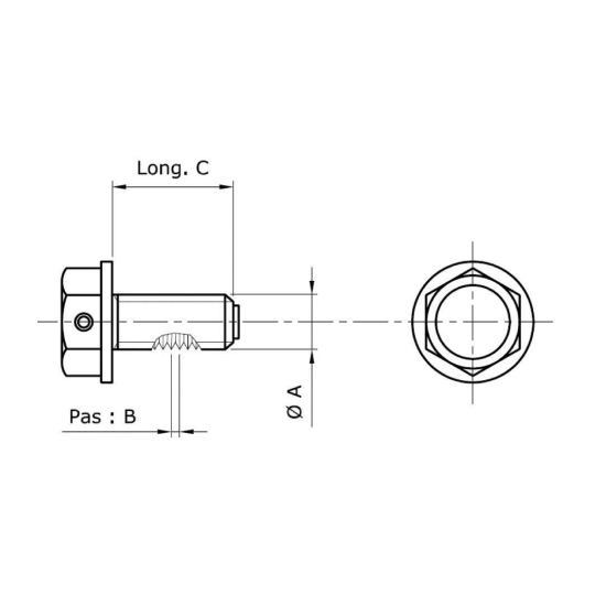 TECNIUM Unmagnetized Oil Drain Plug M12x1,5x13 Aluminium Bla #1