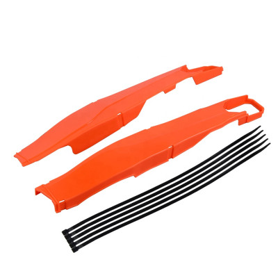 MX GUARDS ABS Rear Swingarm Swing Arm Protector Guard Covers Kit Compatible with KTM 150-500 EXC/EXC-F/XC-W/XCF-W (12-22) (BLACK * ORANGE) W-1263D0030*
