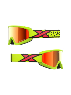EKS GOX FLAT-OUT MIRROR GOGGLE FLO YELLOW, BLACK, & FIRE RED 067-60360