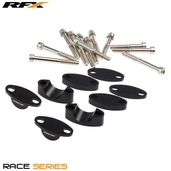 RFX Race Handlebar Riser Kit (22mm * 28.6mm) (Black) Universal Raises 25mm / 30mm / 35mm / 40mm 111071*001 FXHM9012*55BK