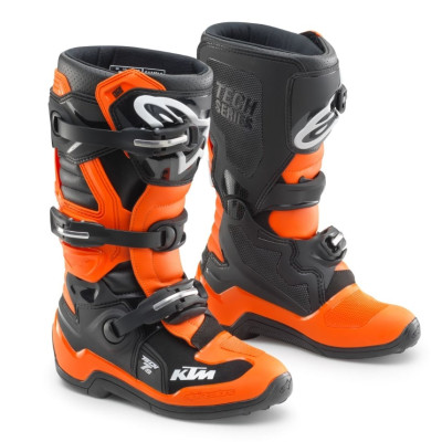 KTM Kids Tech 7S MX Boots (Black/Orange) 3PW23000760*