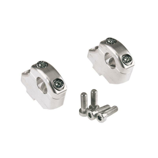 LSL Offset Mounts And Risers, Silver-Plate d 16/25mm , For Handlebars Ø22mm 1025907 121RI25SI 445115