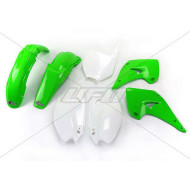 UFO Plastic Kit OEM Color Green/White Kawasaki KX125/250 KAKIT201@999
