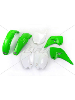 UFO Plastic Kit OEM Color Green/White Kawasaki KX125/250 KAKIT201@999