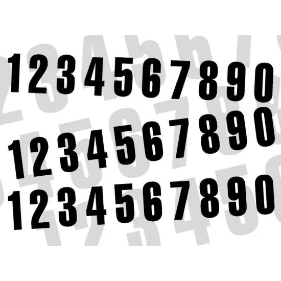 BLACKBIRD Race Number 0-9 13x7cm Black 5047/20