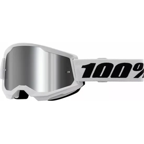 100% Strata 2 Goggle WHITE MR SL 50028-00019