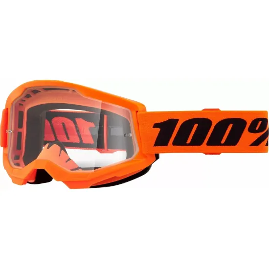 100% Strata 2 Goggle NEON ORG CLR 50027-00015