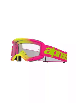 ALPINESTARS GOGGLES Vision 5 Wordmark Goggle PINK/YLW CLEAR 5103125-3121