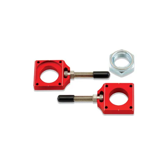 RTECH QUICK BOLT KX-KXF-KLXR RED CHAIN ADJUSTER - 2009CHADKXRD