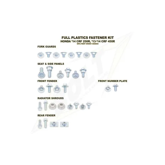 RTECH GALVANIZED CRF BOLT PLASTIC FIXING SCREW KIT - HON1300004