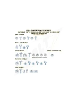 RTECH BODY WORK FASTENER KIT KAW - KAW-1200024