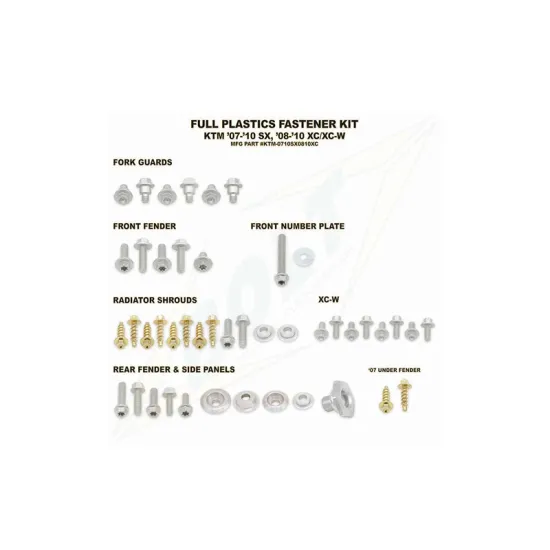 FULL PLASTIC FASTENER KIT