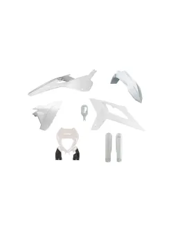 RTECH ENDURO FULL PLASTIC KIT 6 PCS WITH FRONT HEADLIGHT PLASTIC & FACTORY WRAP FORK PROTECTORS - R-KITBET-BN0-620