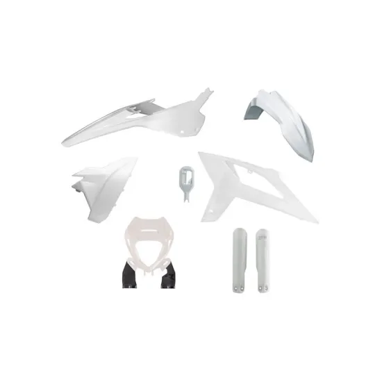 RTECH ENDURO FULL PLASTIC KIT 6 PCS WITH FRONT HEADLIGHT PLASTIC & FACTORY WRAP FORK PROTECTORS - R-KITBET-BN0-620