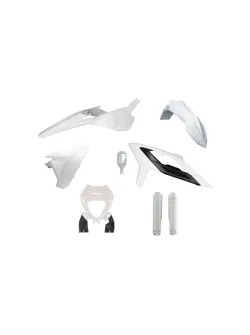 RTECH ENDURO FULL PLASTIC KIT 6 PCS WITH FRONT HEADLIGHT PLASTIC & FACTORY WRAP FORK PROTECTORS - R-KITBET-BN0-623