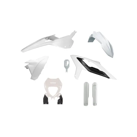 RTECH ENDURO FULL PLASTIC KIT 6 PCS WITH FRONT HEADLIGHT PLASTIC & FACTORY WRAP FORK PROTECTORS - R-KITBET-BN0-623