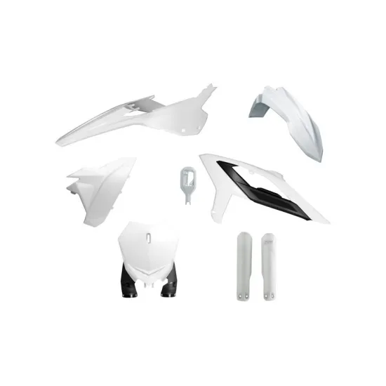 RTECH MOTOCROSS FULL PLASTIC KIT 6 PCS WITH FRONT HEADLIGHT PLASTIC & FACTORY WRAP FORK PROTECTORS - R-KITBET-BN0-624