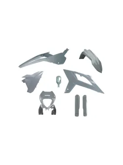 RTECH ENDURO FULL PLASTIC KIT 6 PCS WITH FRONT HEADLIGHT PLASTIC & FACTORY WRAP FORK PROTECTORS - R-KITBET-GR0-620