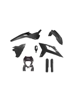RTECH ENDURO FULL PLASTIC KIT 6 PCS WITH FRONT HEADLIGHT PLASTIC & FACTORY WRAP FORK PROTECTORS - R-KITBET-NR0-620