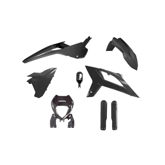 RTECH ENDURO FULL PLASTIC KIT 6 PCS WITH FRONT HEADLIGHT PLASTIC & FACTORY WRAP FORK PROTECTORS - R-KITBET-NR0-620