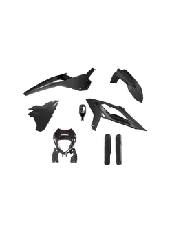 RTECH ENDURO FULL PLASTIC KIT 6 PCS WITH FRONT HEADLIGHT PLASTIC & FACTORY WRAP FORK PROTECTORS - R-KITBET-NR0-623