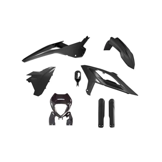 RTECH ENDURO FULL PLASTIC KIT 6 PCS WITH FRONT HEADLIGHT PLASTIC & FACTORY WRAP FORK PROTECTORS - R-KITBET-NR0-623