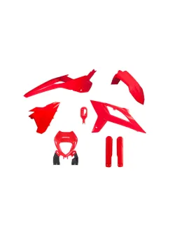RTECH ENDURO FULL PLASTIC KIT 6 PCS WITH FRONT HEADLIGHT PLASTIC & FACTORY WRAP FORK PROTECTORS - R-KITBET-RS0-620