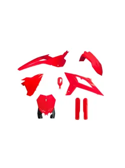 RTECH MOTOCROSS FULL PLASTIC KIT 6 PCS WITH FRONT PLATE & FACTORY WRAP FORK PROTECTORS - R-KITBET-RS0-622
