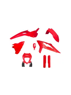 RTECH ENDURO FULL PLASTIC KIT 6 PCS WITH FRONT HEADLIGHT PLASTIC & FACTORY WRAP FORK PROTECTORS - R-KITBET-RS0-625