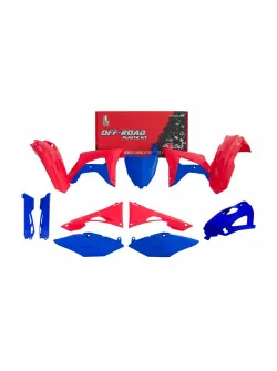 RTECH PLASTIC KIT 8 PCS w/airbox covers, fork protectors and gas tank cover - R-KITCRF-RSB-519