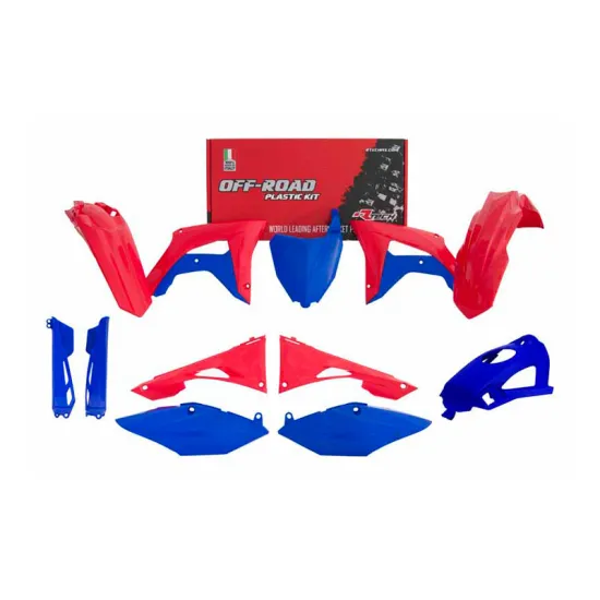 RTECH PLASTIC KIT 8 PCS w/airbox covers, fork protectors and gas tank cover - R-KITCRF-RSB-519