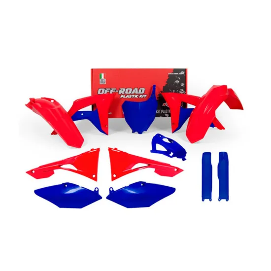 RTECH PLASTIC KIT 8 PCS w/airbox covers, fork protectors and gas tank cover - R-KITCRF-RSB-599