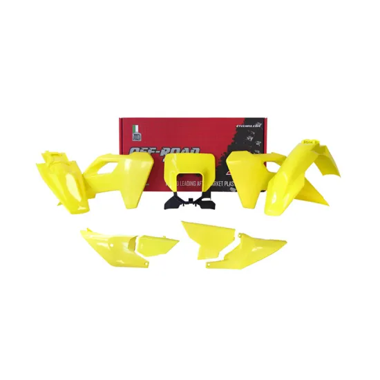 RTECH PLASTIC KIT 7 PCS WITH YELLOW FRONT HEADLIGHT PLASTIC - R-KITHSQ-GQ0-724