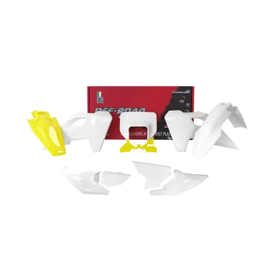 RTECH PLASTIC KIT 7 PCS WITH WHITE FRONT HEADLIGHT PLASTIC - R-KITHSQ-OEM-724