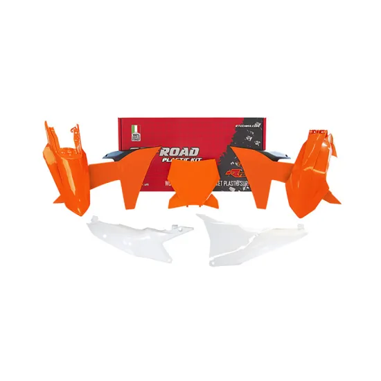 RTECH PLASTIC KIT 6 PCS WITH LEFT AIRBOX COVER AND SIDE PANELS (WHITE) - R-KITKTM-AR0-223