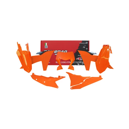 PLASTIC KIT 6 PCS WITH LEFT AIRBOX COVER & ORANGE HEADLIGHT PLASTIC