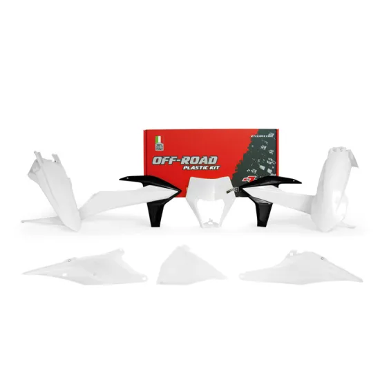 RTECH PLASTIC KIT 6 PCS WITH LEFT AIRBOX COVER & HEADLIGHT PLASTIC - R-KITKTM-BN2-520