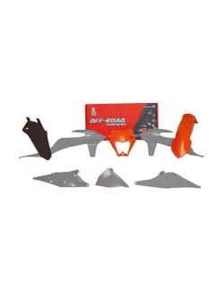 RTECH PLASTIC KIT 6 PCS WITH LEFT AIRBOX COVER & HEADLIGHT PLASTIC - R-KITKTM-GR2-523