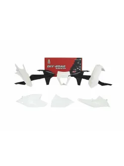RTECH PLASTIC KIT 6 PCS WITH LEFT AIRBOX COVER AND WHITE HEADLIGHT PLASTIC - R-KITKTM-OEM-588