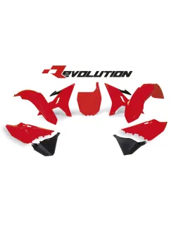 RTECH REPLACEMENT PLASTIC KIT 6 PCS includes yz yellow fenders, yz yellow shrouds, yz yellow side panels, black airbox side panels, yz yellow front plate - R-KITYZ0-RD0-REV