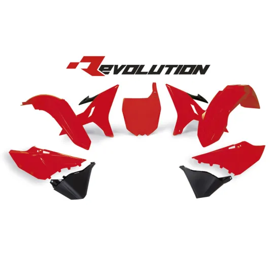 RTECH REPLACEMENT PLASTIC KIT 6 PCS includes yz yellow fenders, yz yellow shrouds, yz yellow side panels, black airbox side panels, yz yellow front plate - R-KITYZ0-RD0-REV