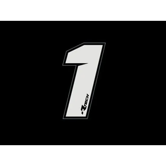 RTECH PVC NUMBER NEW STYLE STICKERS SIZE 1-NR.1-PACK 10 PCS - R-NUMSIZ101BN