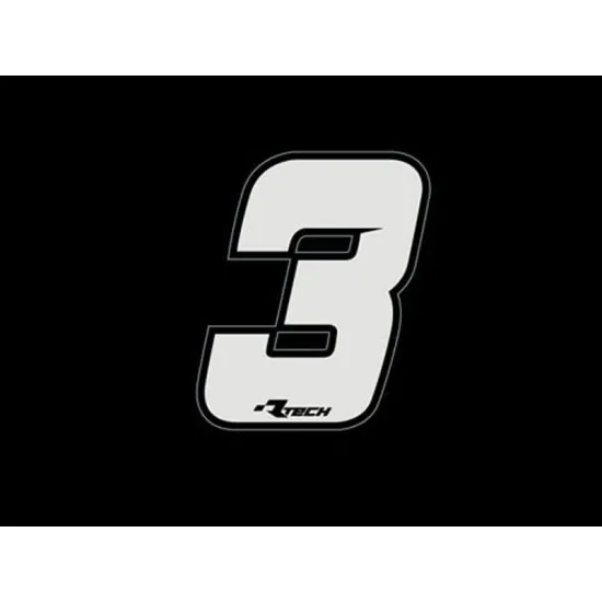 RTECH PVC ADHESIVE NUMBERS NEW STYLE N3 10PCS - R-NUMSIZ103BN